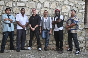 Cameroonian bass player Richard Bona  (second from right) and his Cuban group Mandekan Cubano closed the 7th Edition of the Festival International de Jazz de Port-au-Prince. 