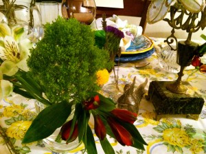 table setting at Chez Elle